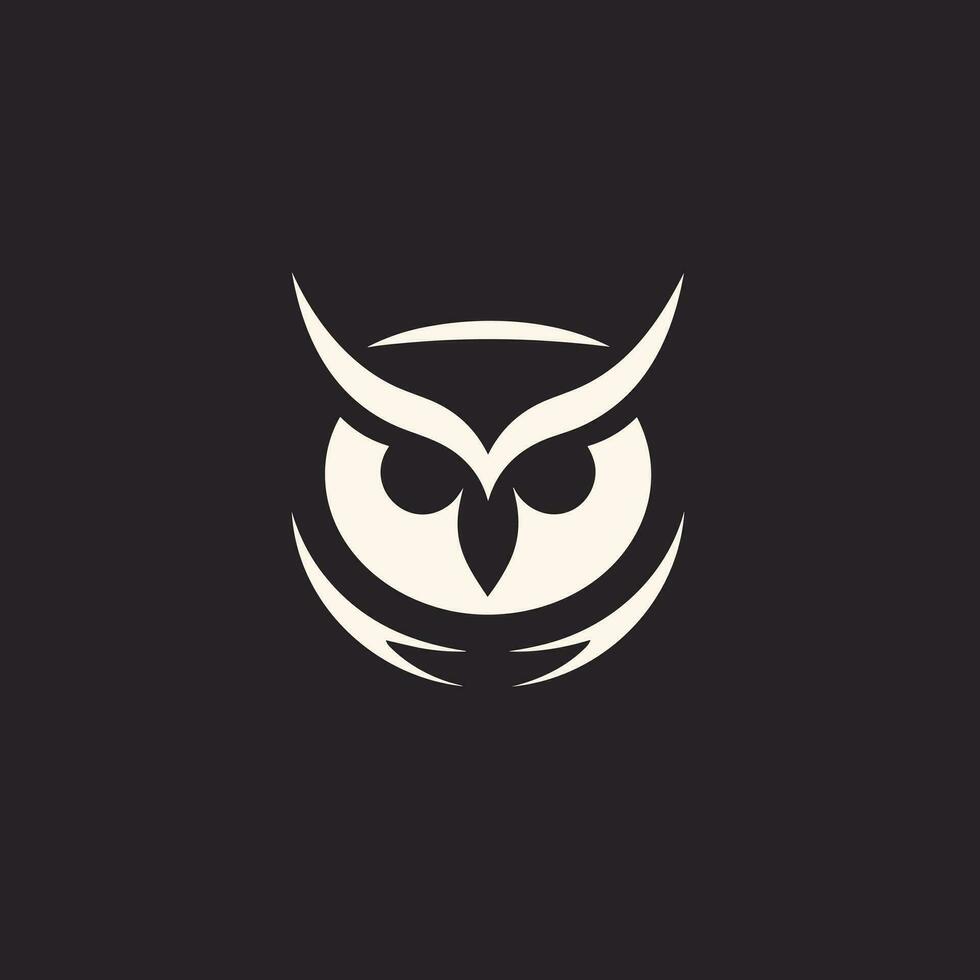 It security filled light beige logo. Business intelligence. Owl silhouette. Design element. Created with artificial intelligence. Wise ai art for corporate branding, software company, service provider vector