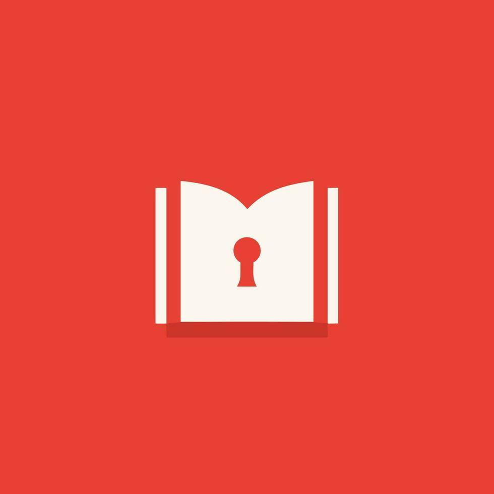 Computer security filled white logo. Data management. Book and lock. Design element. Created with artificial intelligence. Ai art for corporate branding, antivirus software, cloud storage vector
