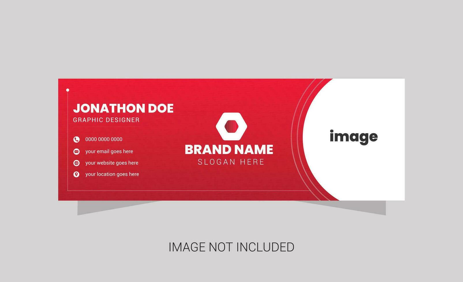 email signature design. vector