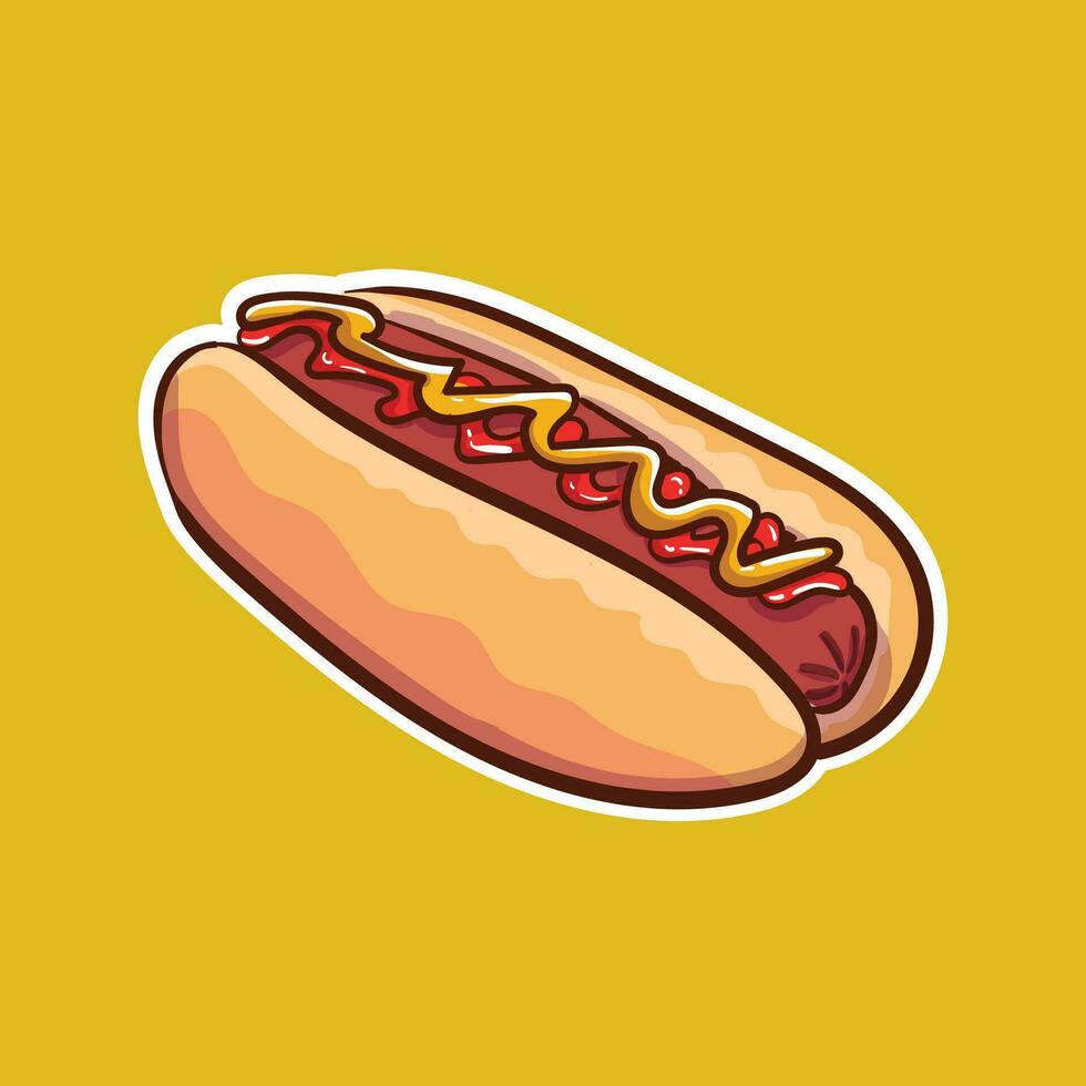 hot dog clip art vector