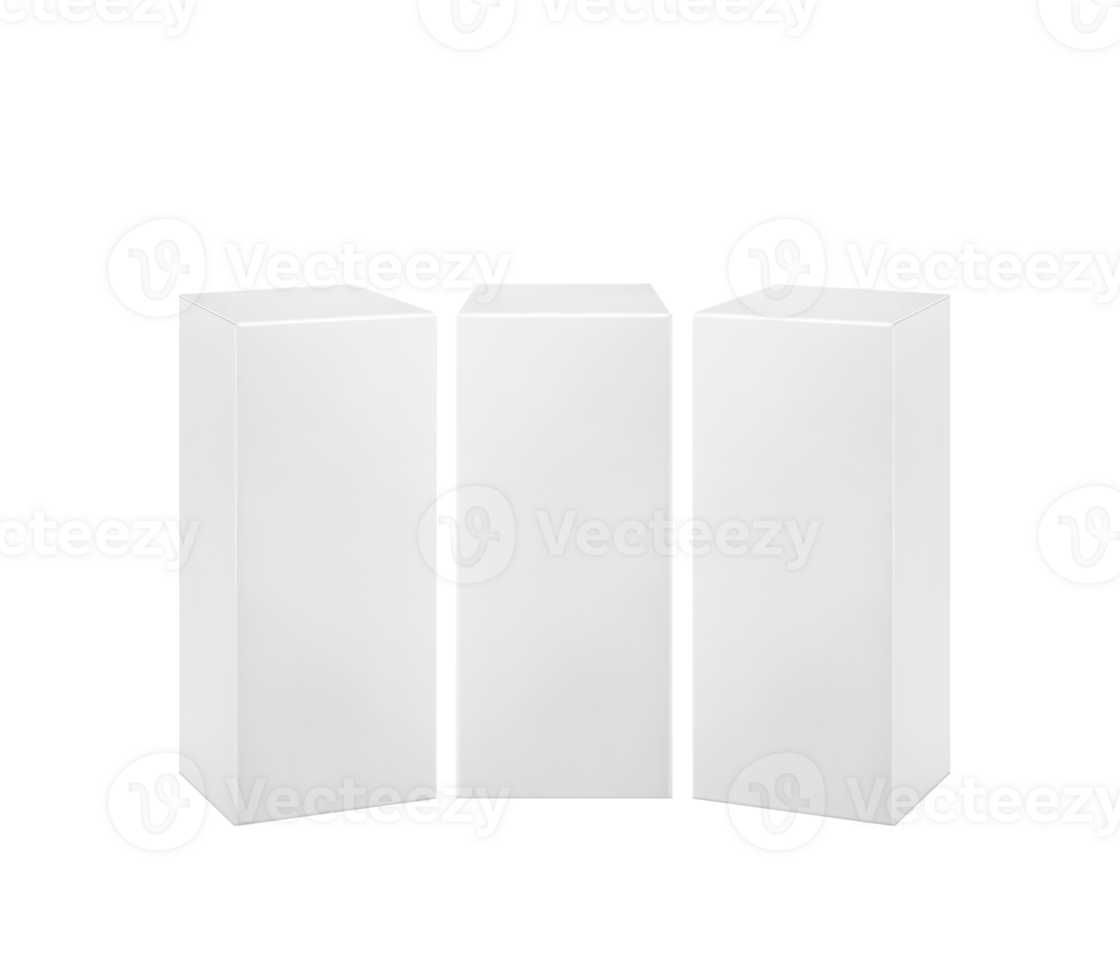 product packaging box empty box mockup isolated PNG transparent