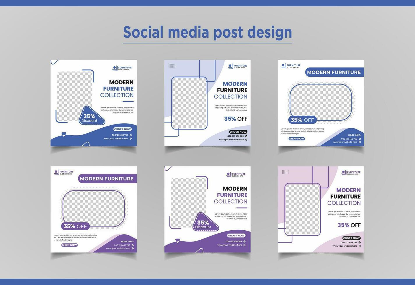 Social Media Post Design Template vector