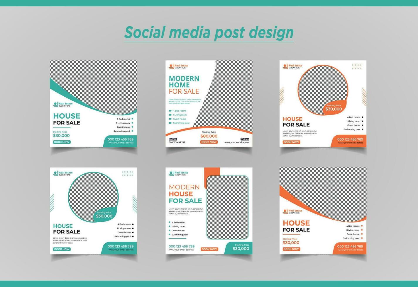 Social Media Post Design Template vector