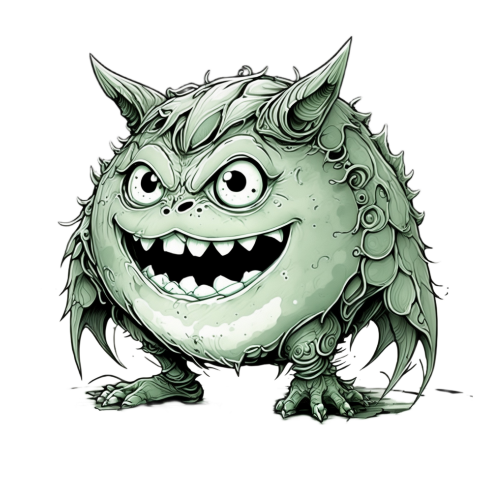 Cute Monster Cartoon PNG Transparent Background Ai Generative 32998742 PNG