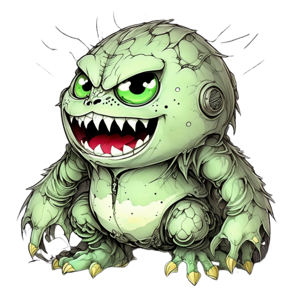 Cute Monster Cartoon PNG Transparent Background Ai Generative 32998748 PNG