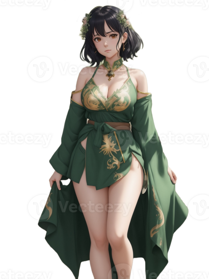 Beautifull Girl Anime PNG Transparent Background Ai Generative