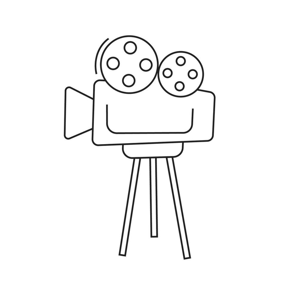 Vector illustration of a cinema camera.