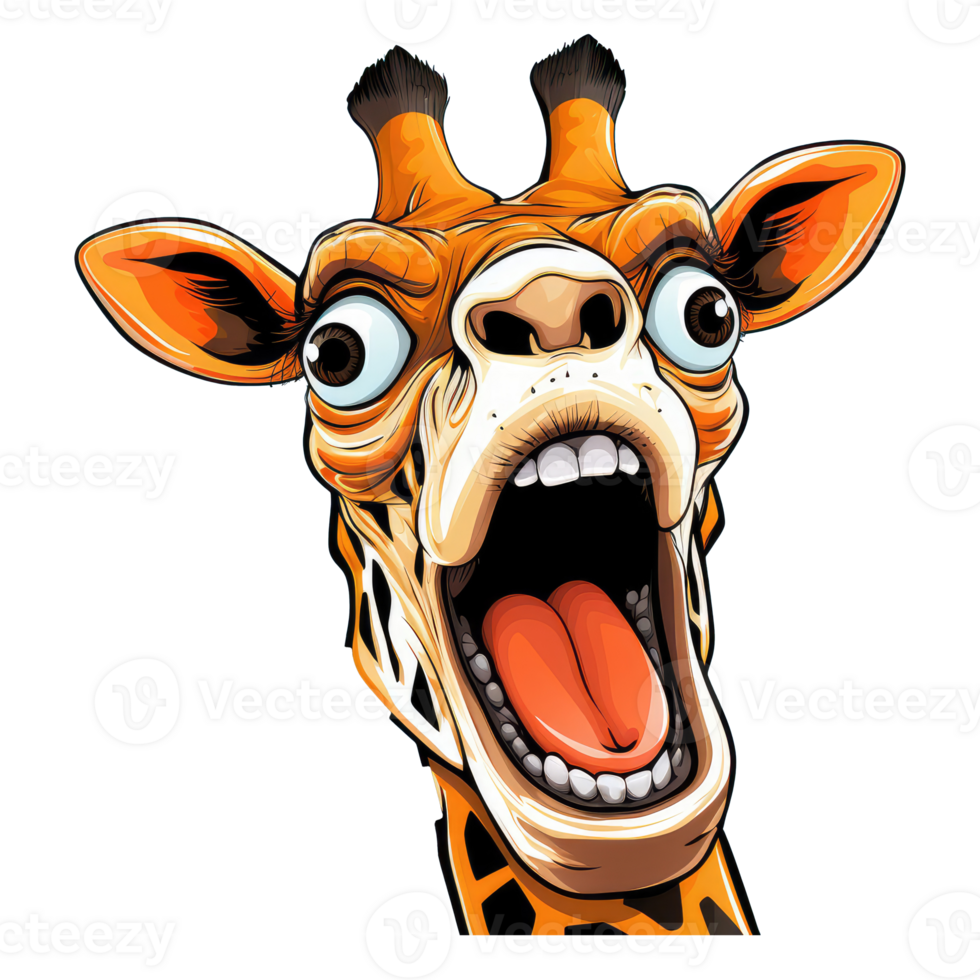 cute giraffe in the style of pop art . AI Generated png