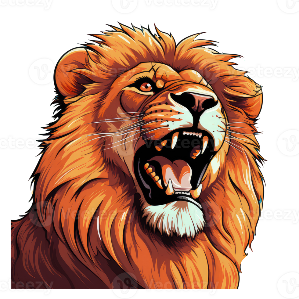 cute lion in the style of pop art  . AI Generated png