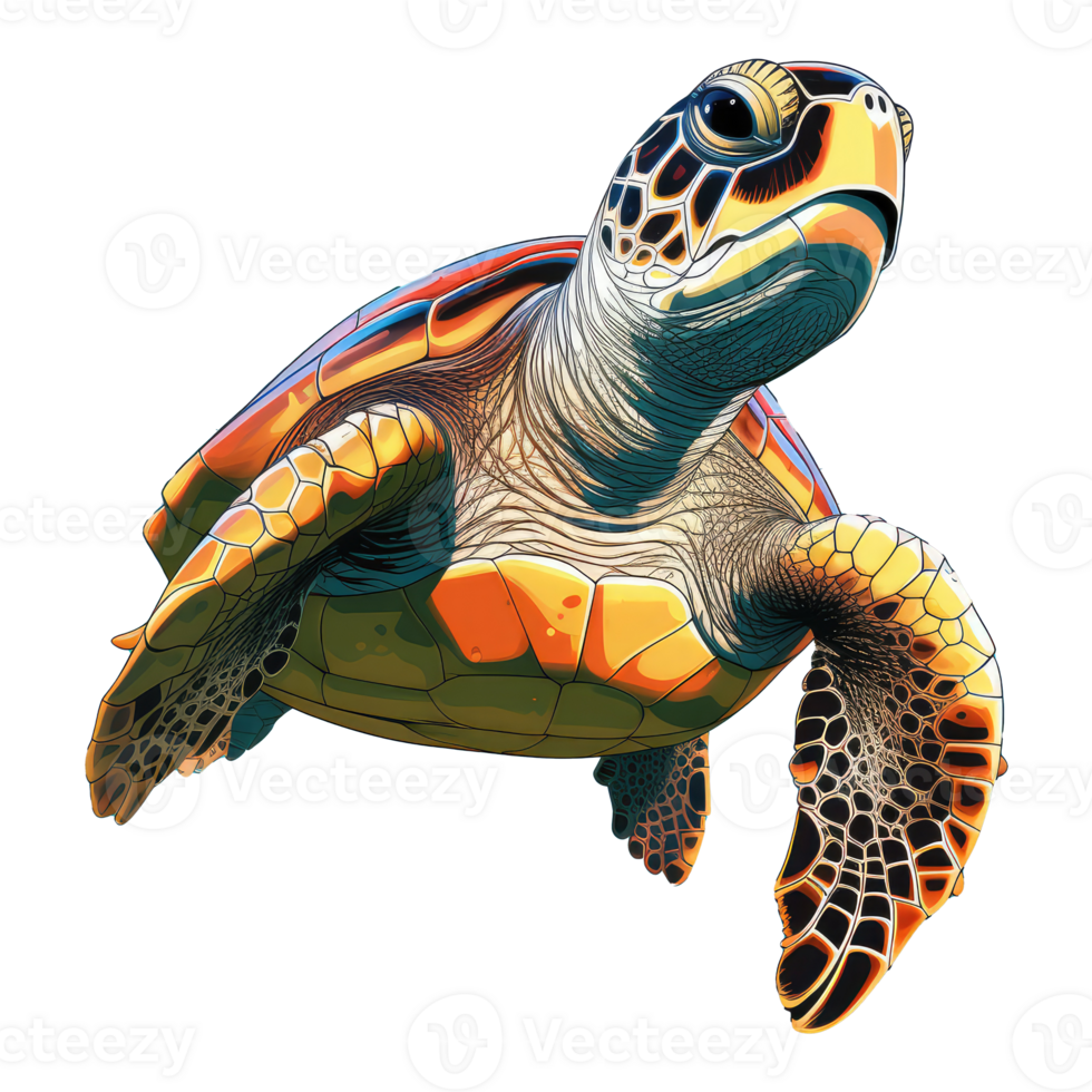 cute turtle . AI Generated png