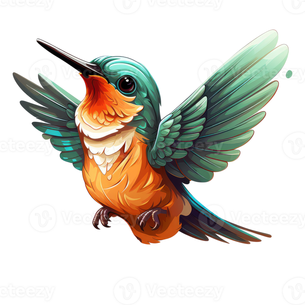 cute hummingbird . AI Generated png