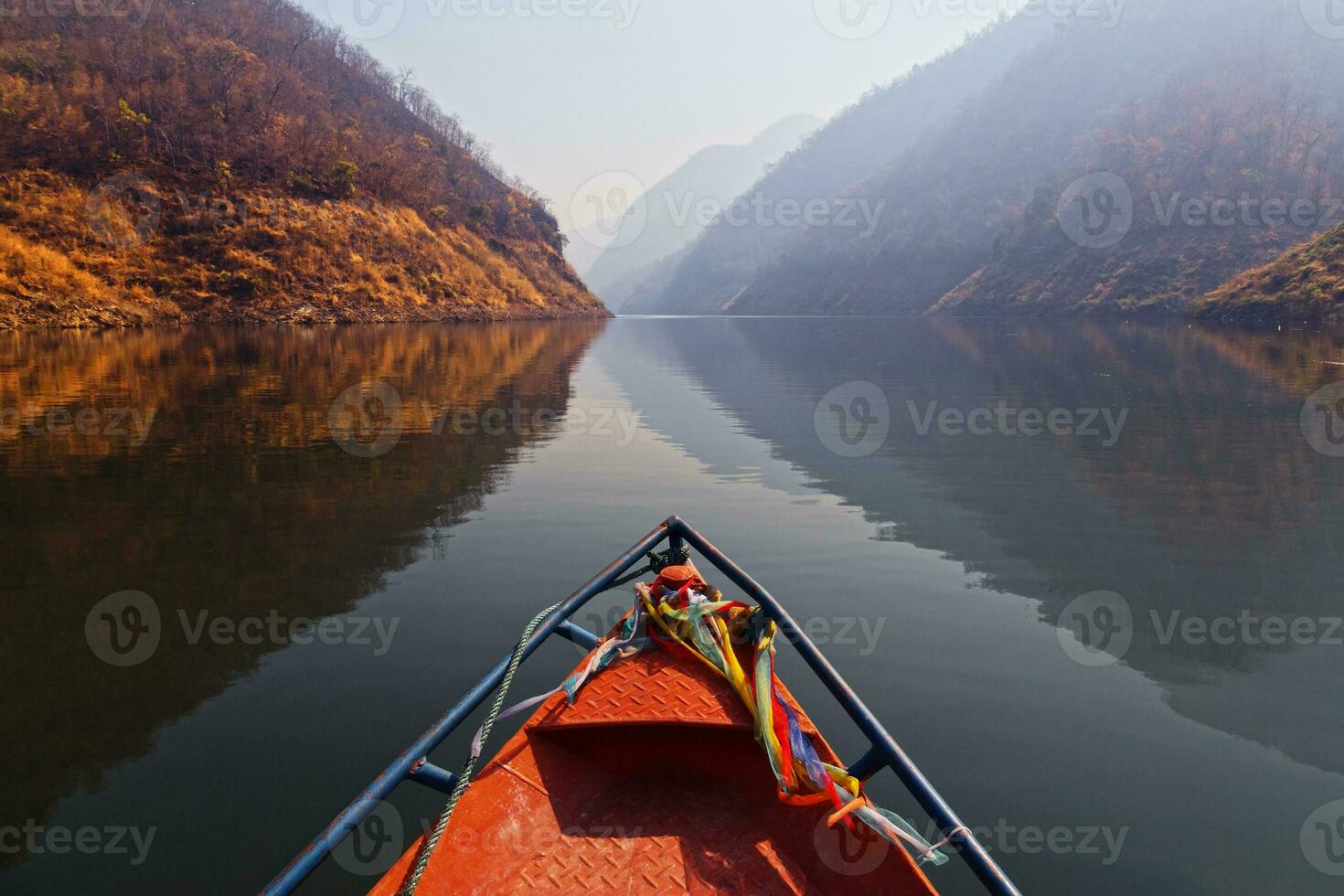 Kaeng Kor is big lake which surrounded by mountains photo