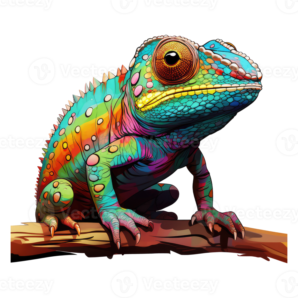 cute chameleon . AI Generated png