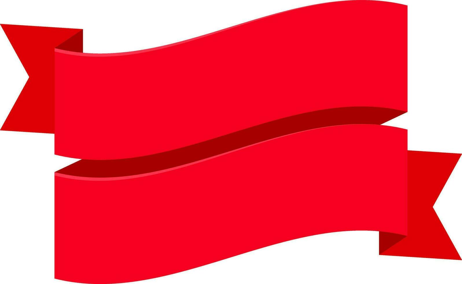 Red Ribbon Vector Banner Template with Transparent Background 32999064