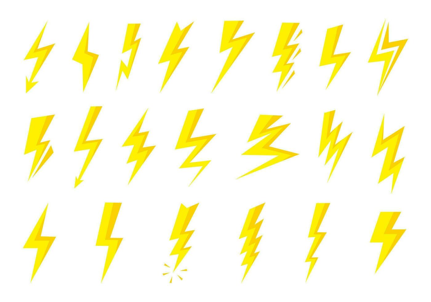 Flash Lighting Bolt Element Set vector