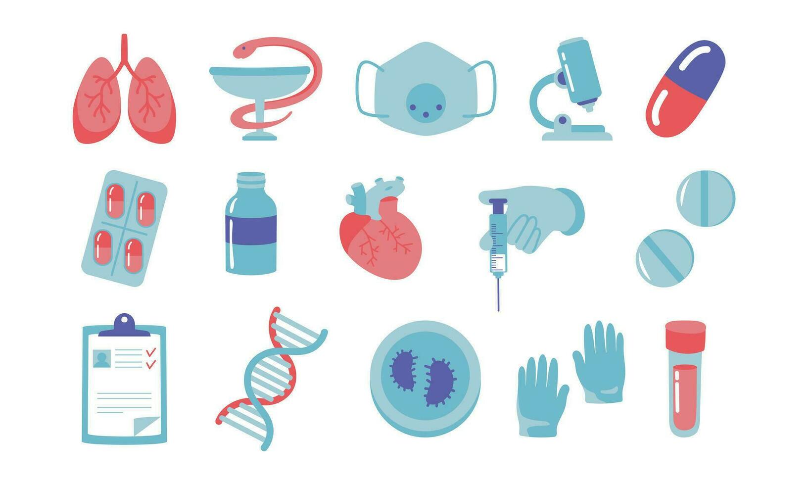 Medical Clinic Illustration Element Set vector