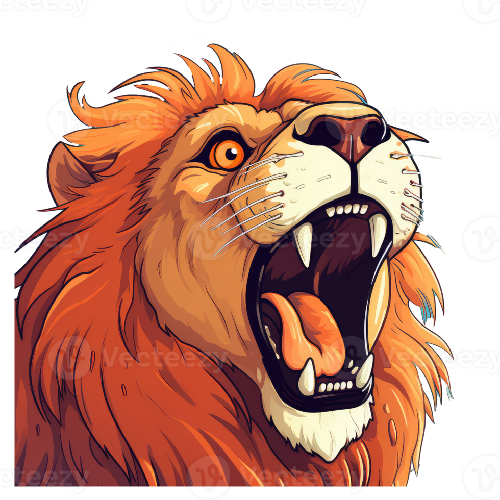 cute lion in the style of pop art  . AI Generated png