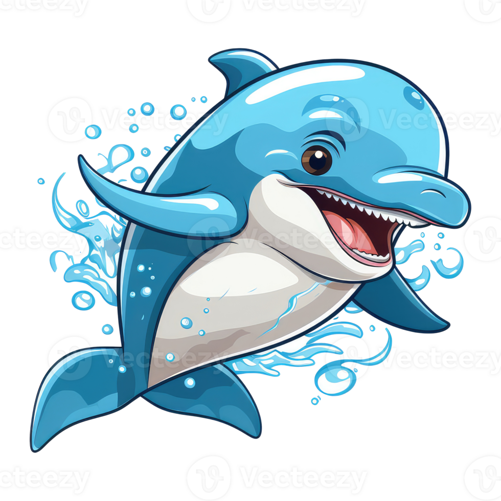 cute dolphin . AI Generated png