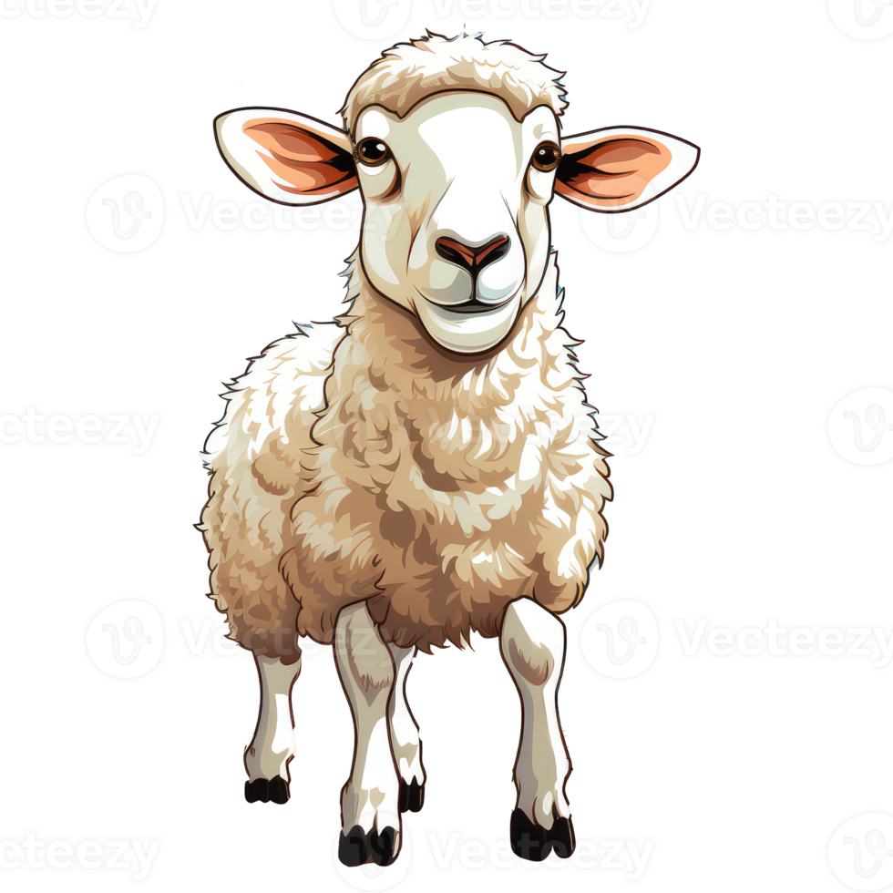 cute sheep . AI Generated png