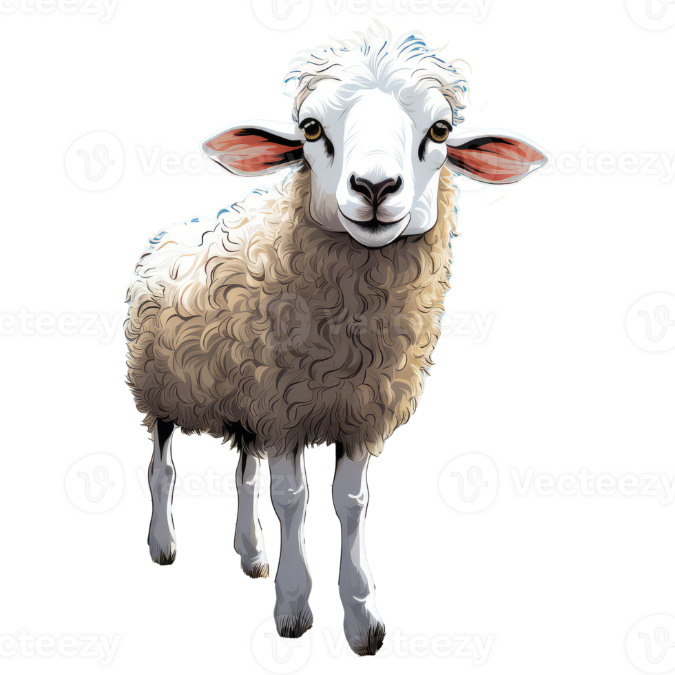 cute sheep . AI Generated png