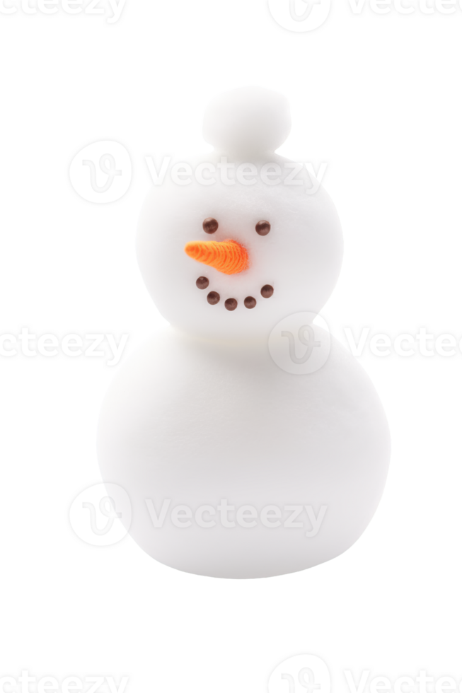 3d render of a snowman isolated on transparent background png