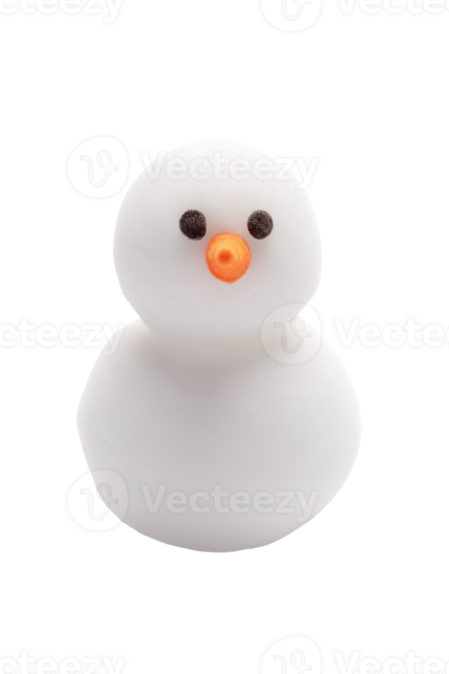 3d render of a snowman isolated on transparent background png