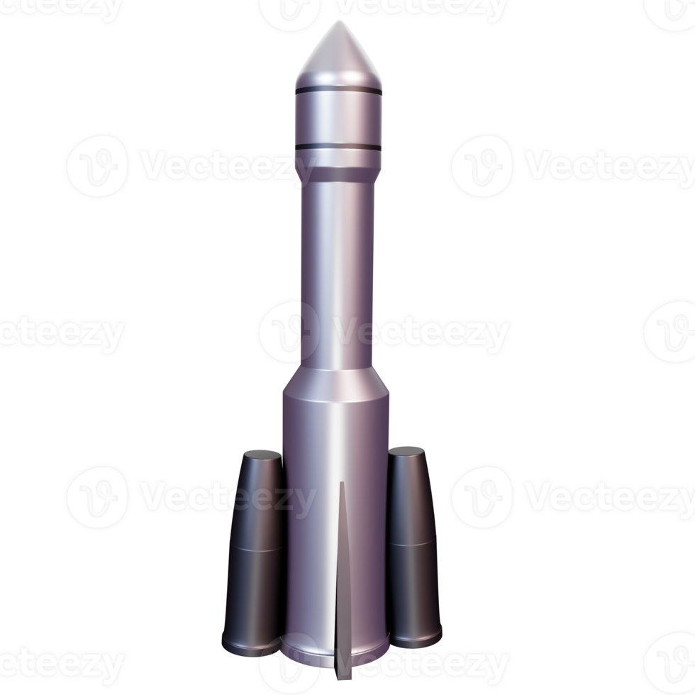 3D rendering rocket png