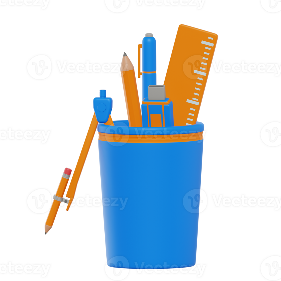 Stationery School 3D Icon png
