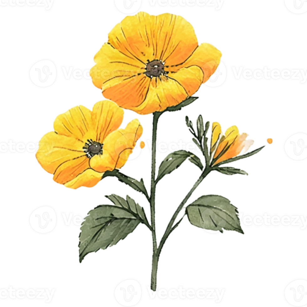 Buttercup Flowers Bouquet Beautiful  AI Gererative png