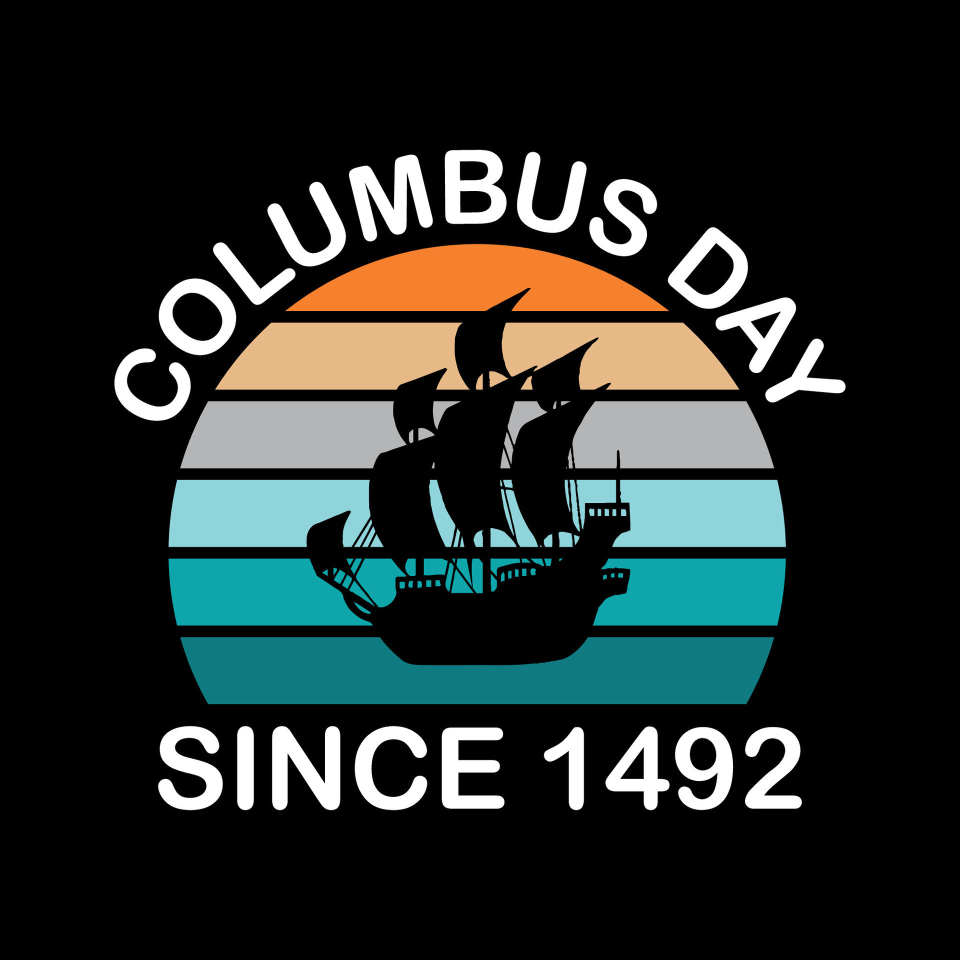 Happy columbus day t shirt design, Happy columbus day usa america