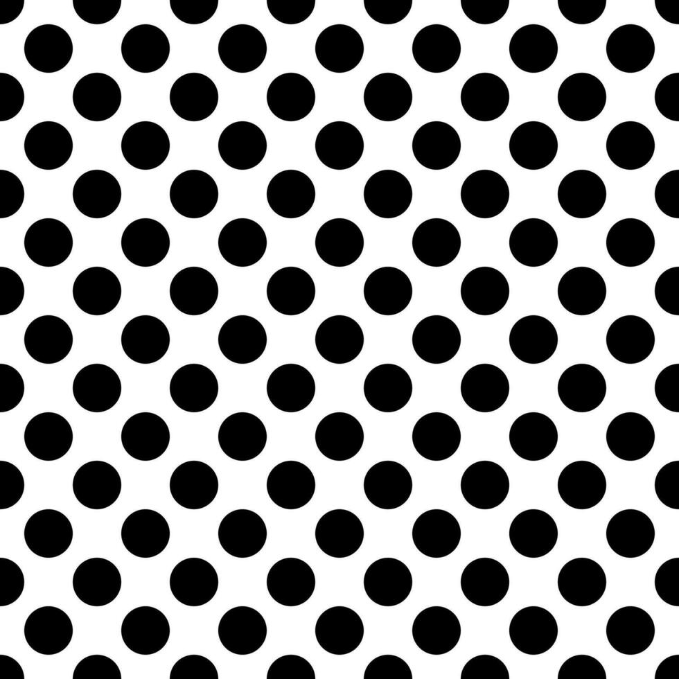 black circle seamless pattern on white background vector