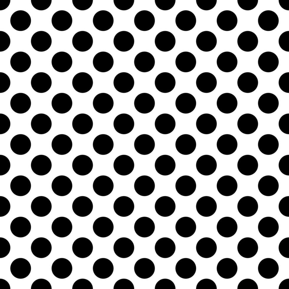 black circle seamless pattern on white background vector