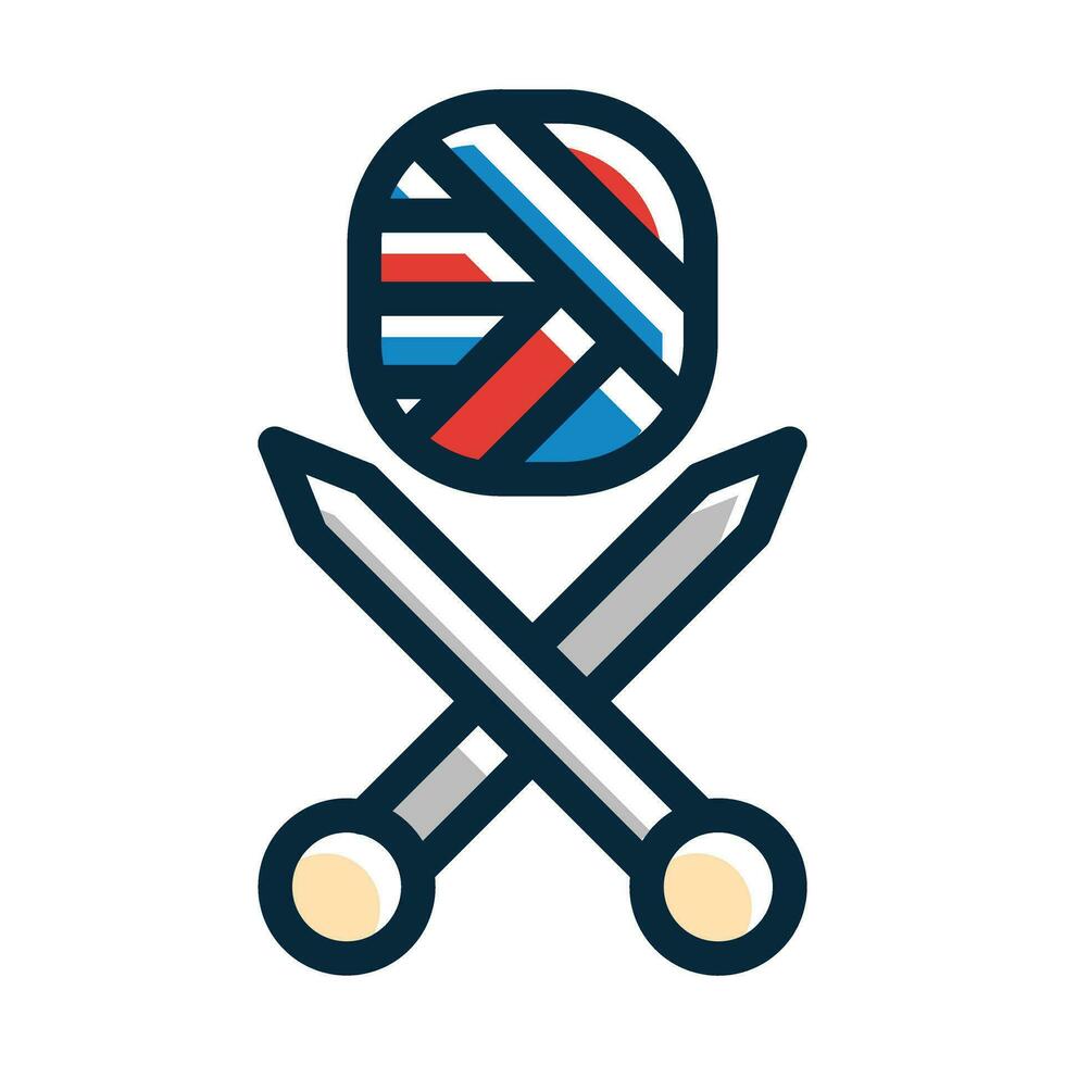Knitting Vector Thick Line Filled Dark Colors Icons For Personal And Commercial Use.