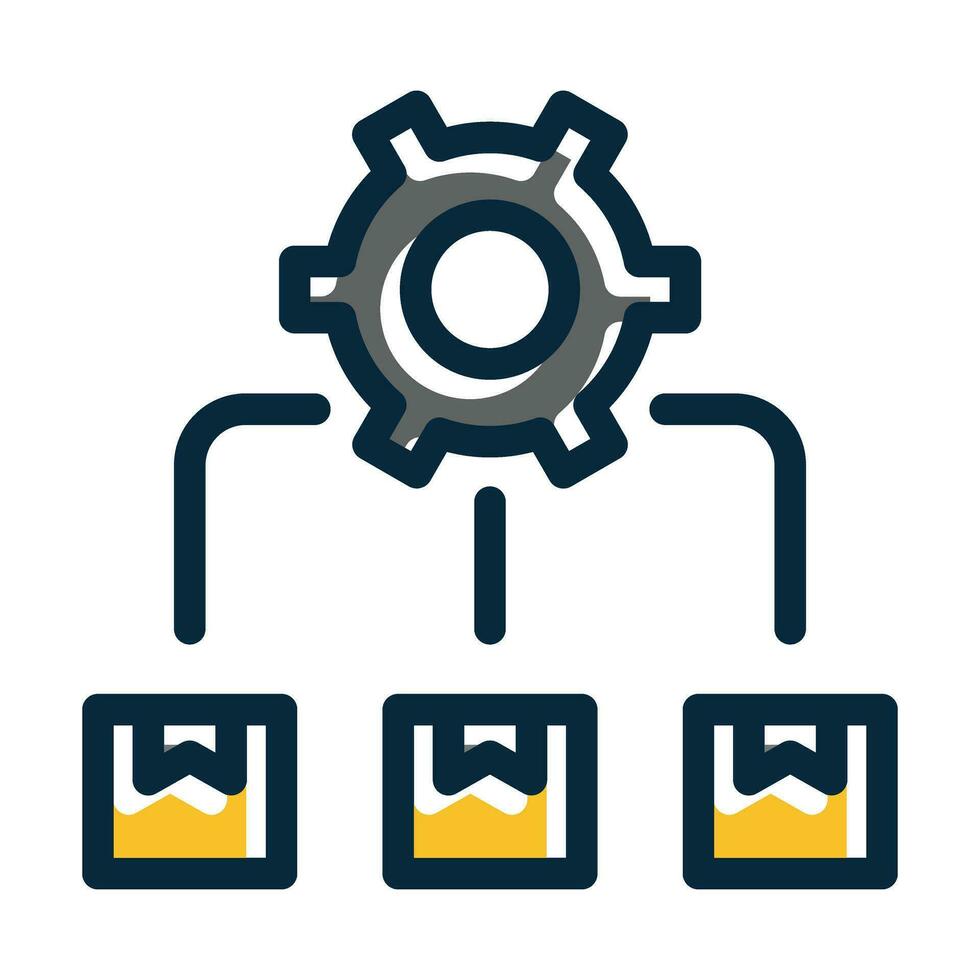 Workflow Vector Thick Line Filled Dark Colors Icons For Personal And Commercial Use.
