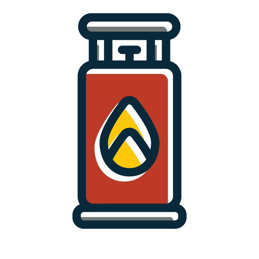 Propane Vector Thick Line Filled Dark Colors Icons For Personal And Commercial Use.