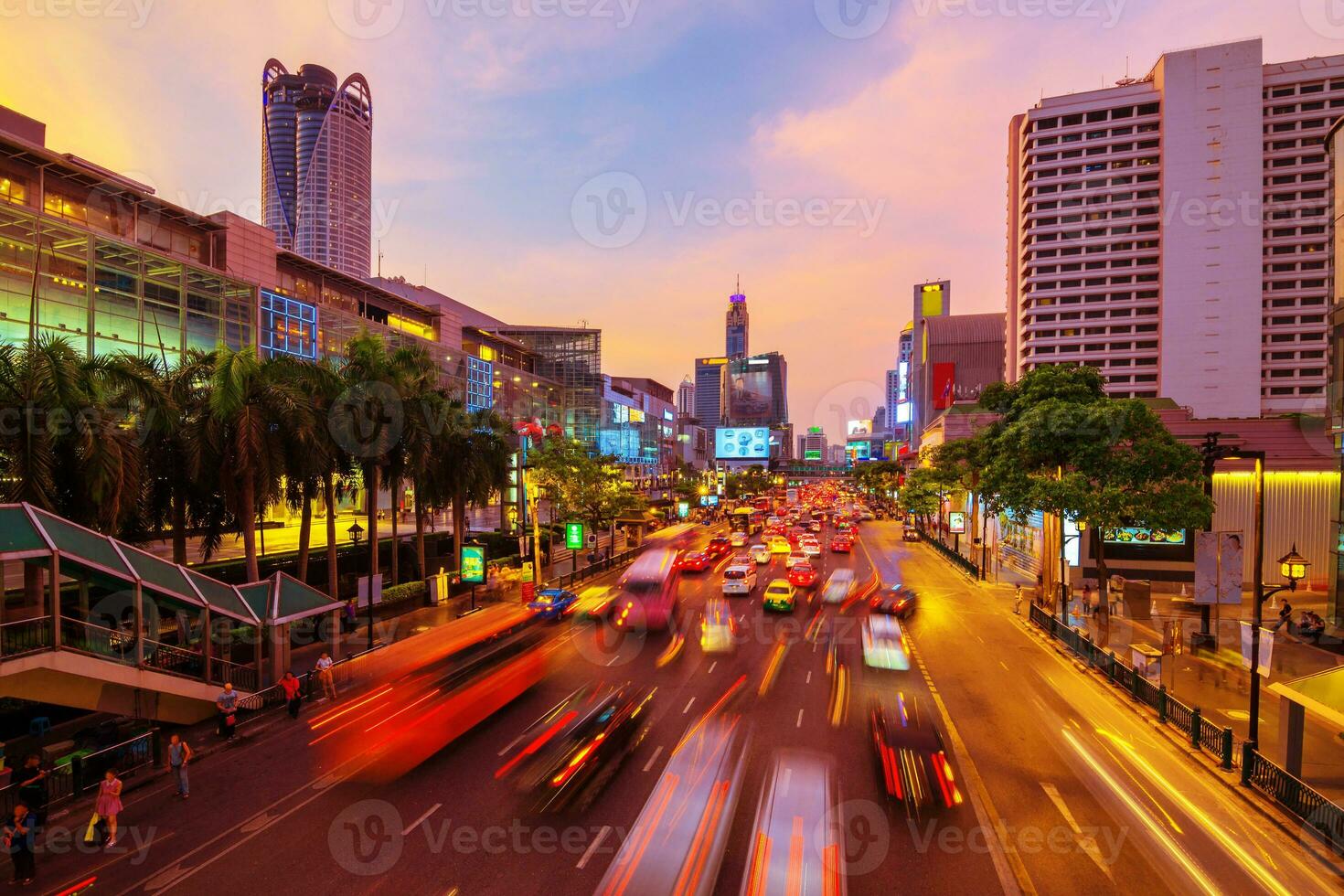 Road with traffic jams.,Bangkok City, Thailand photo