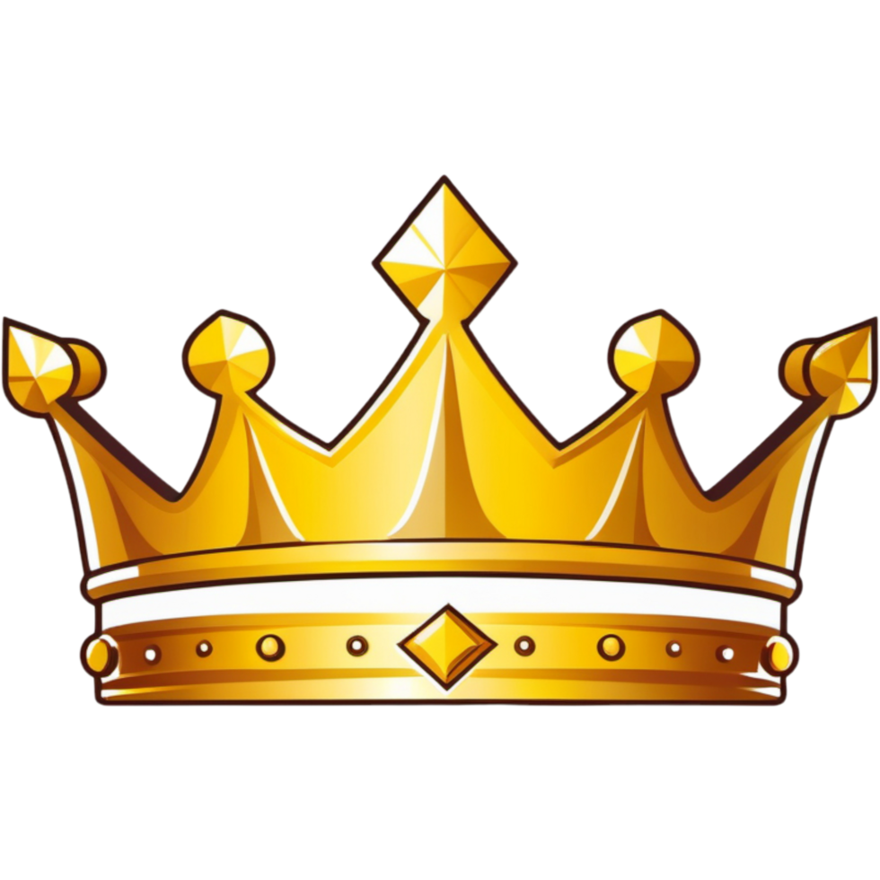 Yellow crown icon. AI Generative png