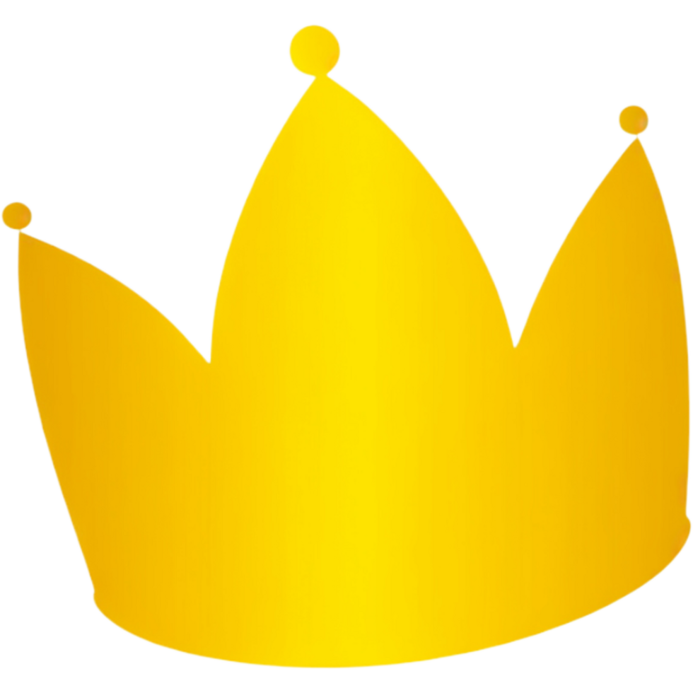 Yellow crown icon. AI Generative png