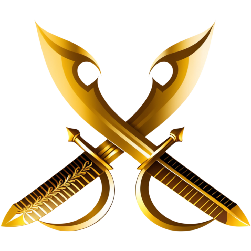 Golden royal king Sword. AI Generative png