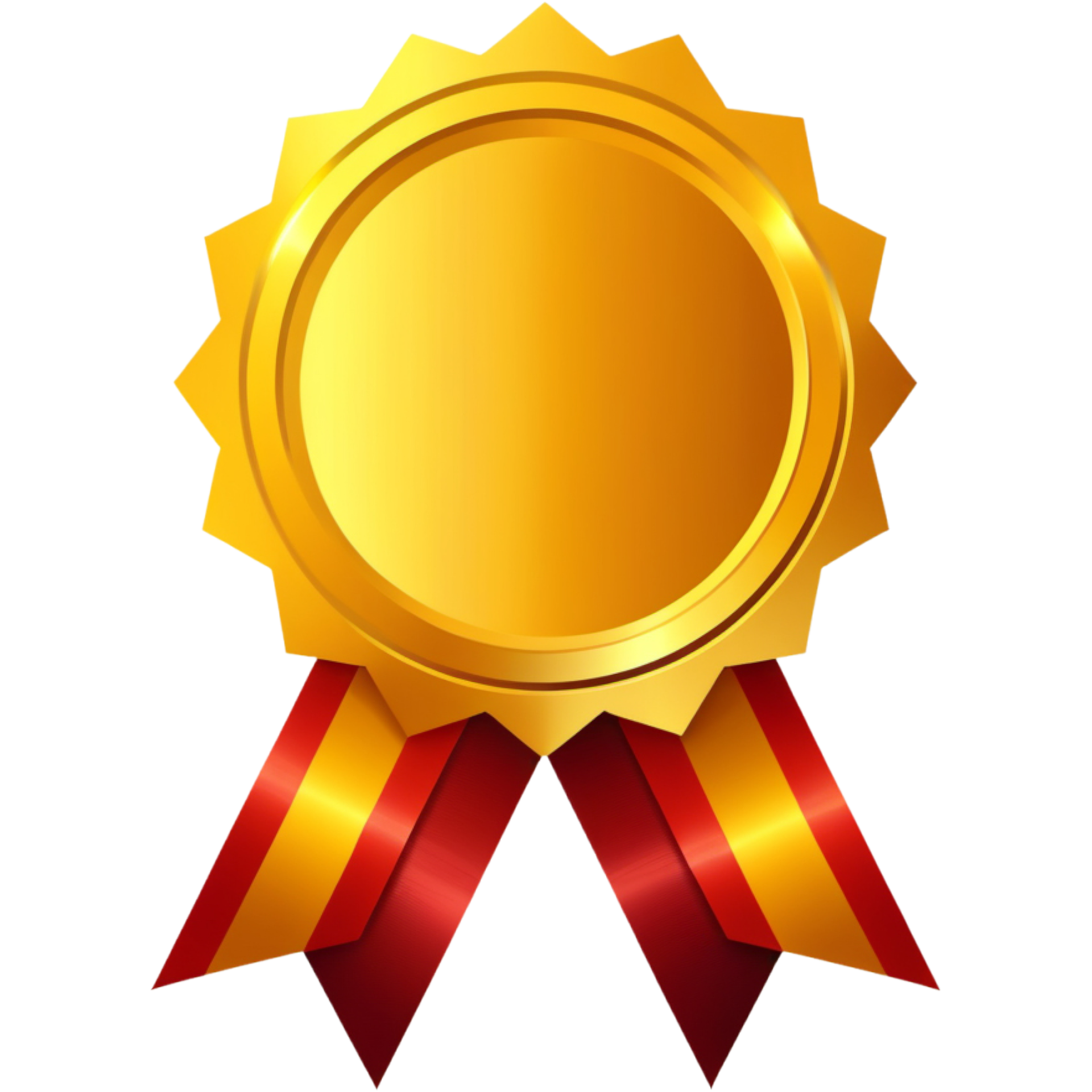 Golden medal icon. AI Generative 33000005 PNG