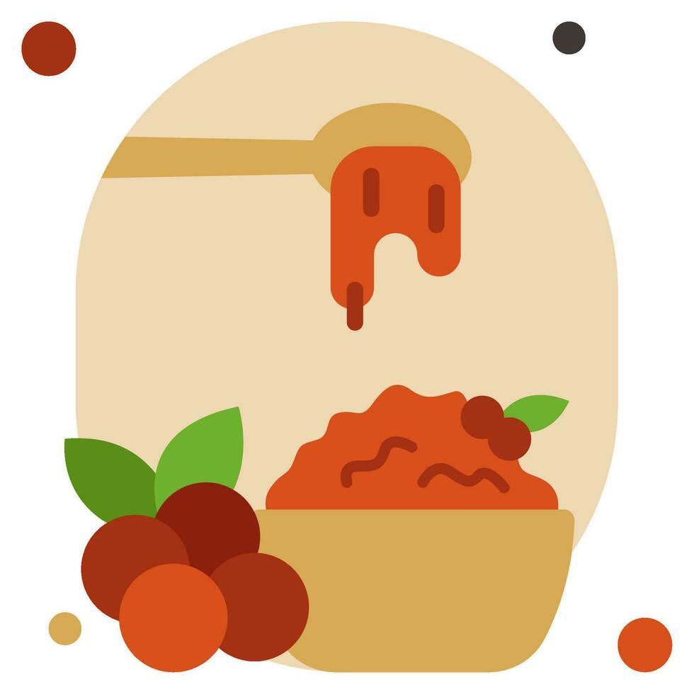 arándano salsa icono ilustración, para uiux, web, aplicación, infografía, etc vector