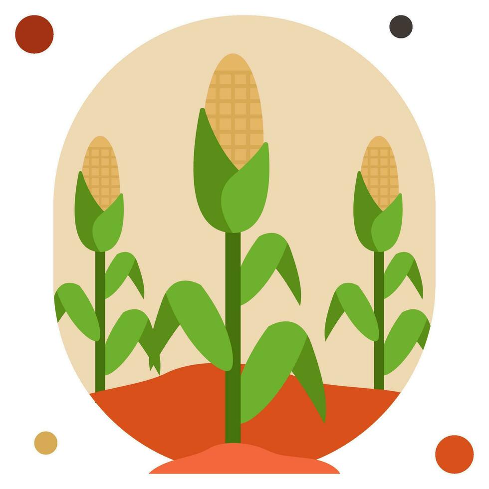 maíz icono ilustración, para uiux, web, aplicación, infografía, etc vector