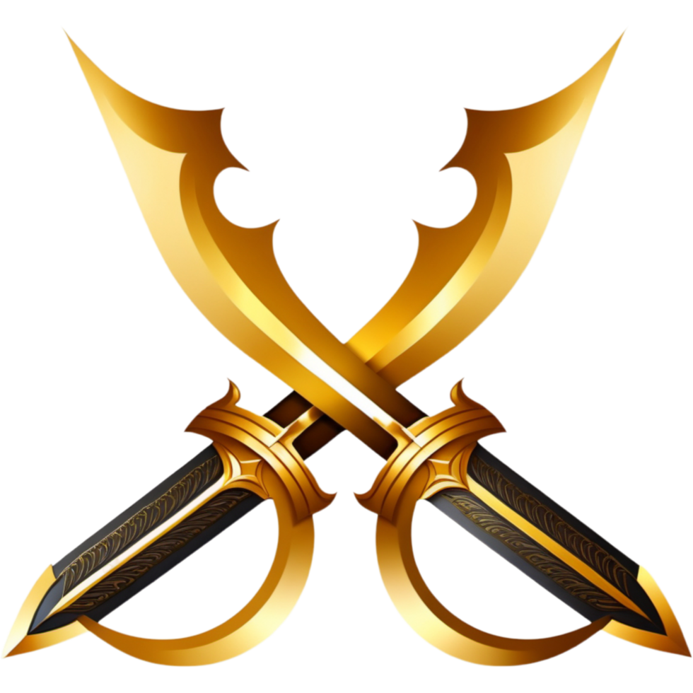 Golden royal king Sword. AI Generative png