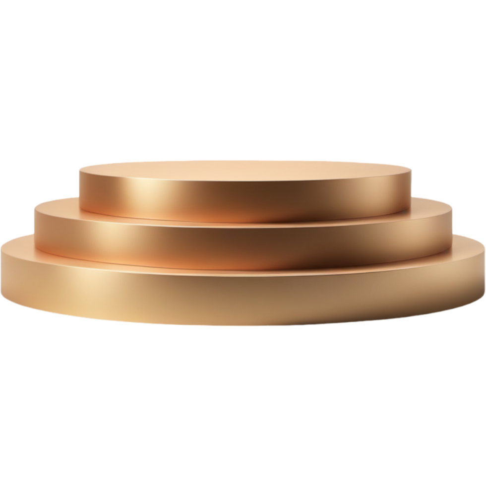 Realistic empty gold podium. AI Generative png