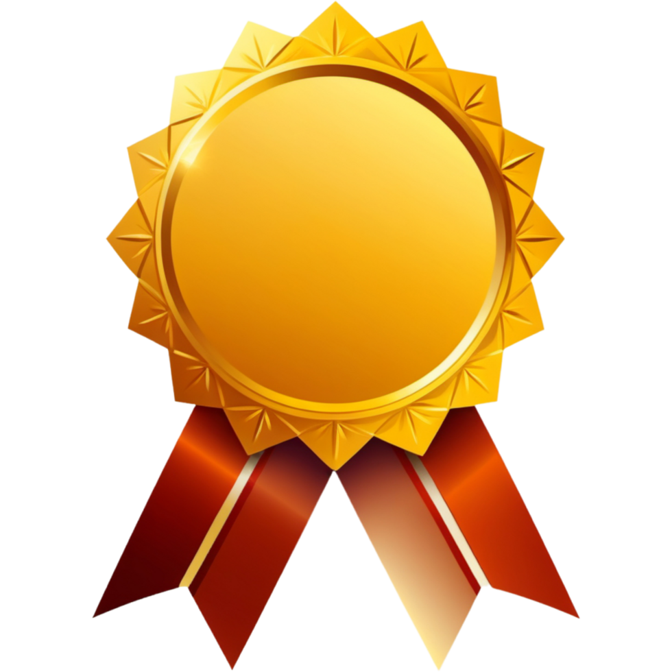 Golden medal icon. AI Generative png