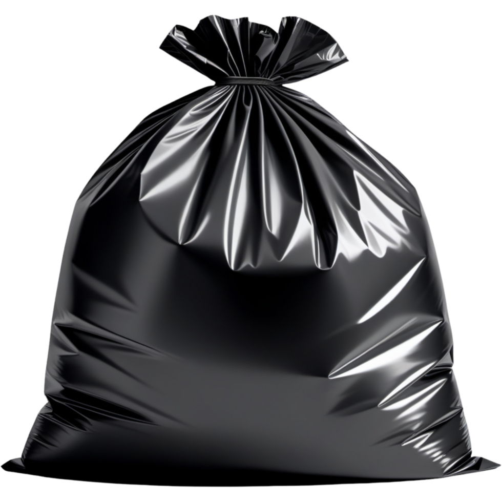 Black trash bag. AI Generative 33000251 PNG