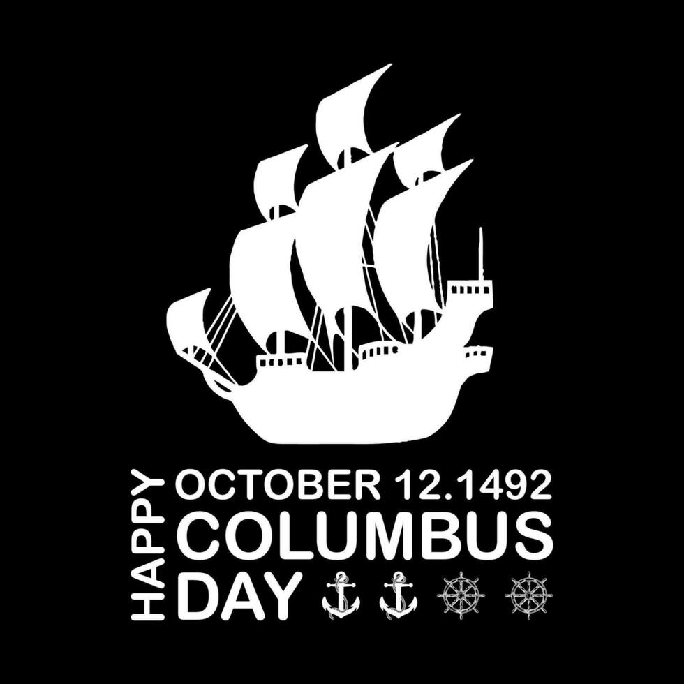Happy columbus day t shirt design, Happy columbus day usa america design vector