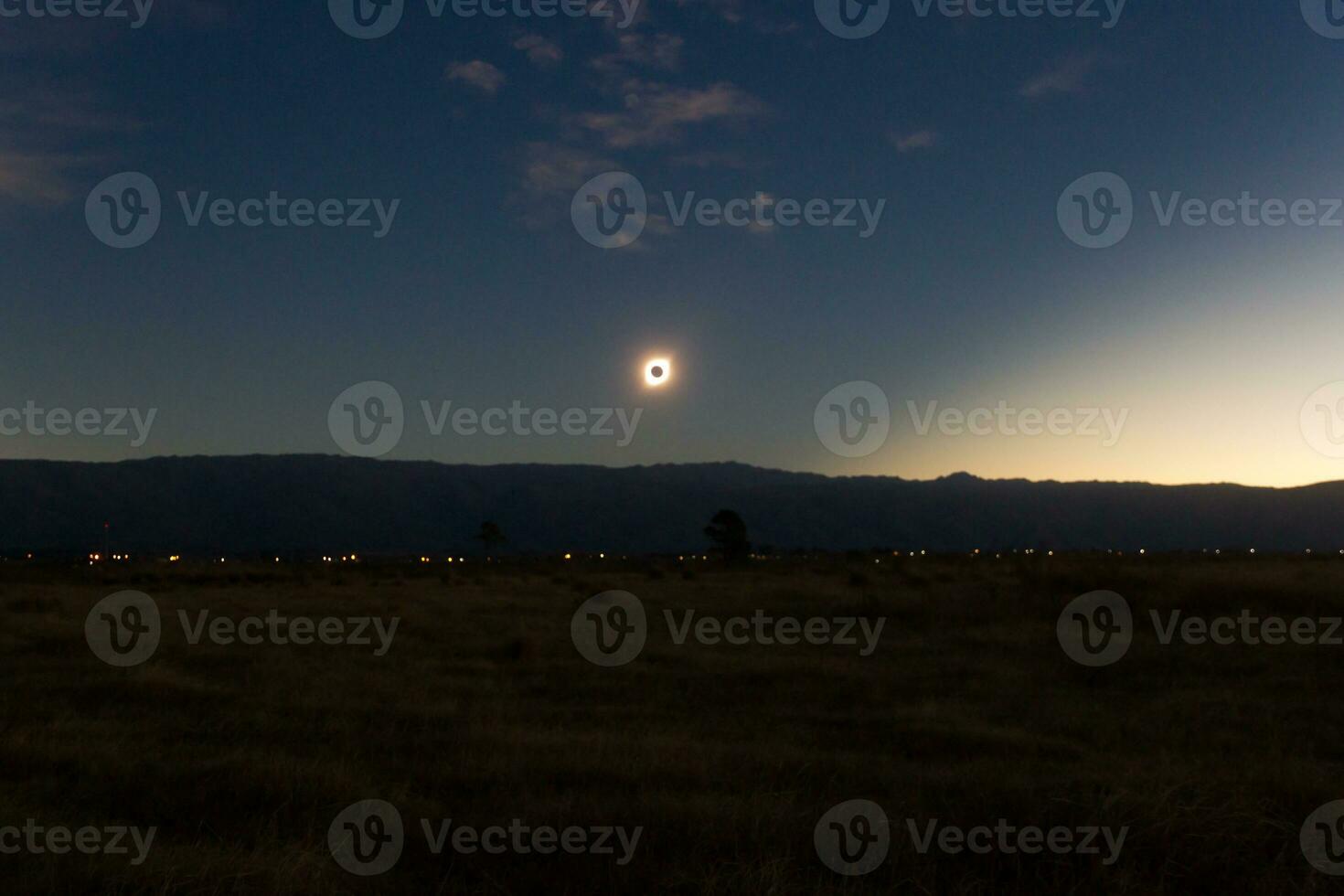 total sun eclipse seen from cordoba argentina photo