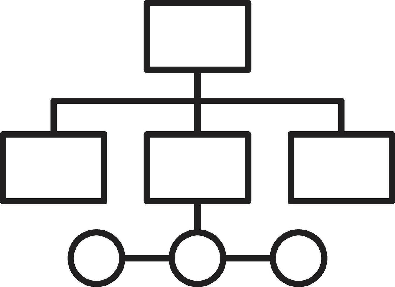 Organizational structure icon. structure icon vector