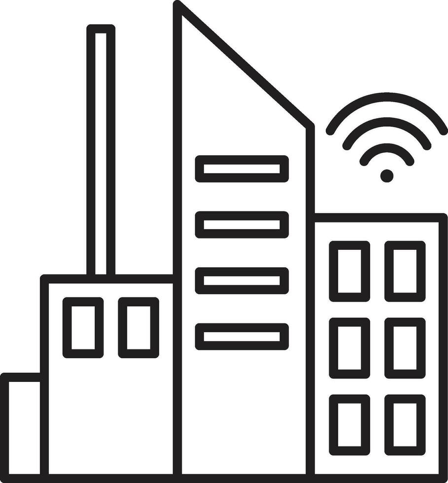 Smart Building icon. Smart City and Technology Concept vector